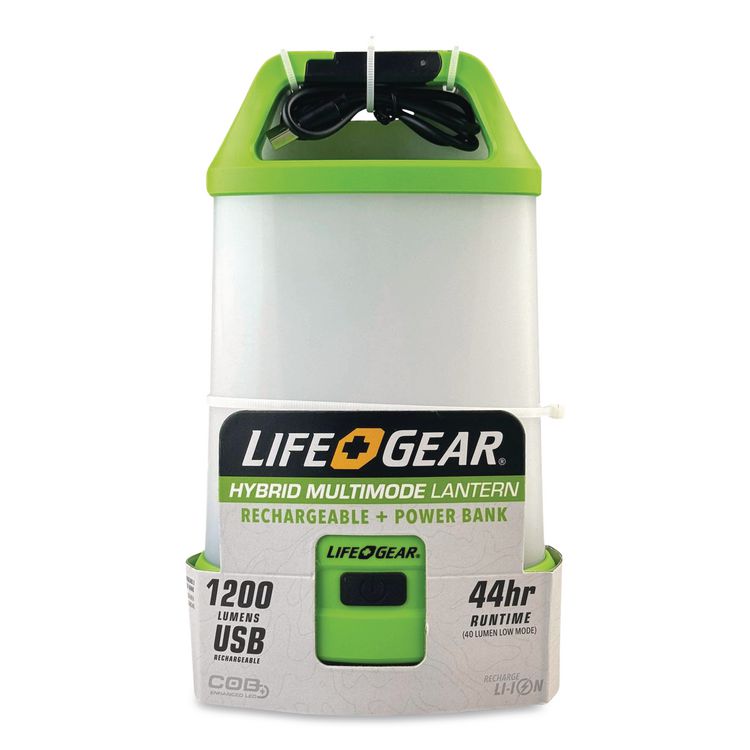 Rechargeable Hybrid Lantern, Rechargeable Lithium Ion Battery (Included), Green