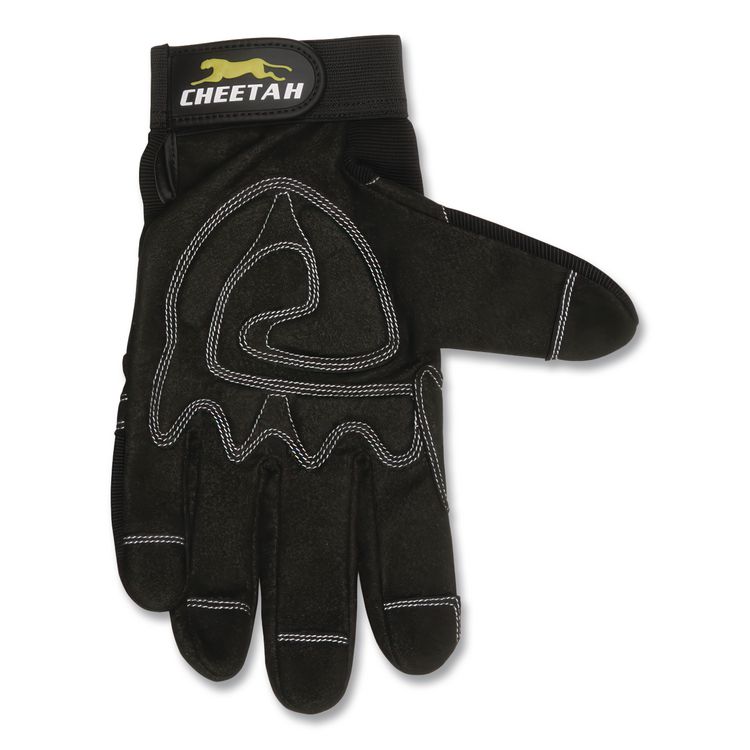Cheetah 935CH Gloves, EN388: 2X21, 10" Long, Small, Black, Pair
