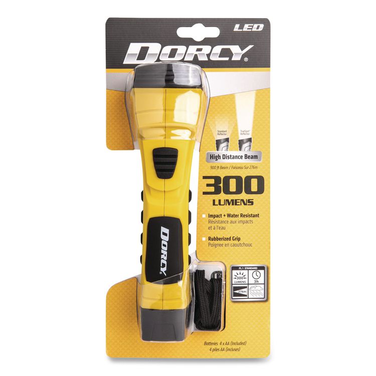 LED Cyber Light Flashlight, 4 AA Batteries (Included), Yellow