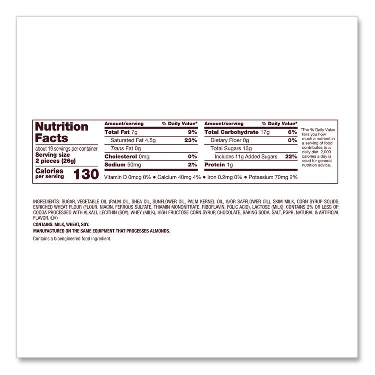 Snack Size Bars, Cookies n Creme, 17.1 oz Bag, 2/Pack