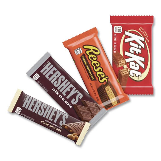Full Size Chocolate Candy Bar Variety Pack, Assorted 1.5 oz Bar, 30 Bars/Box