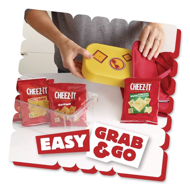 Baked Snack Crackers Variety Pack, Assorted Flavors, (8) 0.75 oz and (37) 1.5 oz Bags/Box