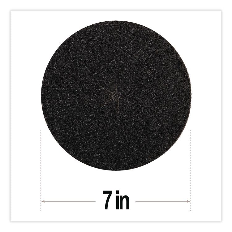Resinite Floor Surfacing Disc, 7" Diameter, Black, 300/Carton