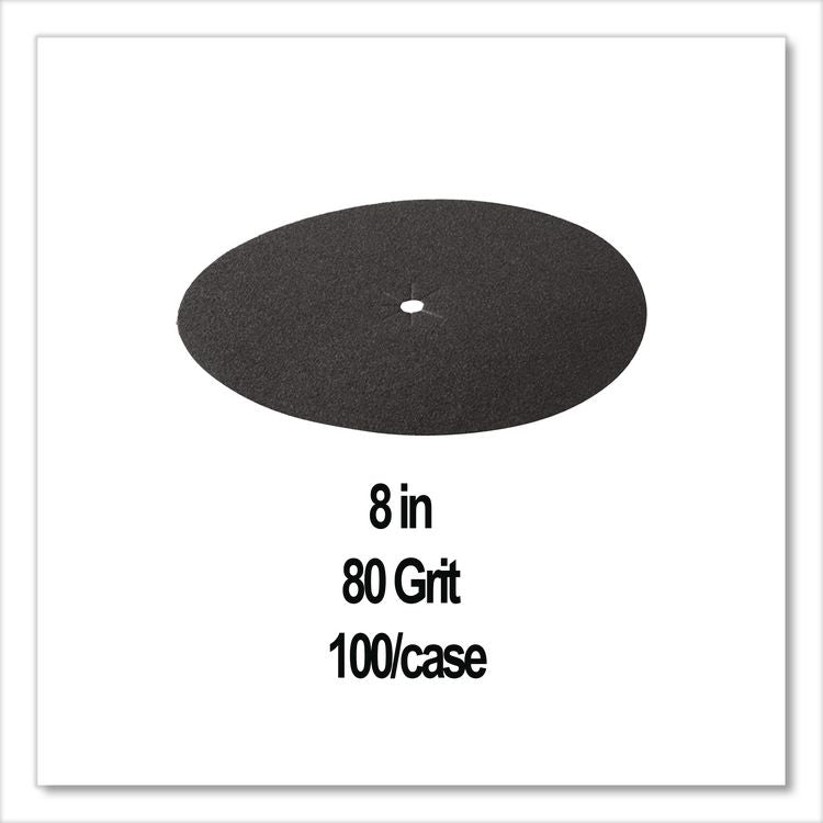 Regalite Floor Surfacing Hookit Discs, 8" Diameter, 80 Grit, Purple, 100/Carton