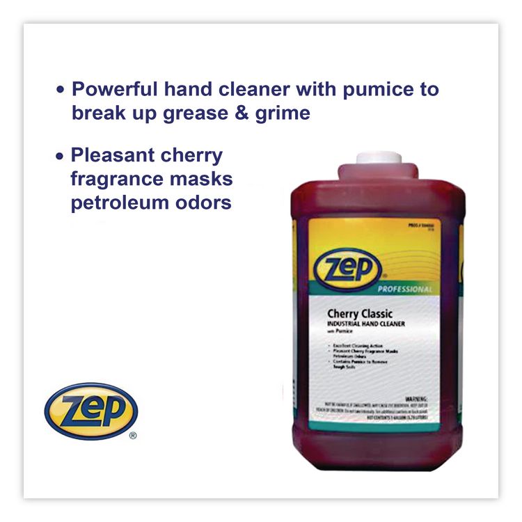 Cherry Industrial Hand Cleaner with Abrasive, Cherry Scent, 1 gal Bottle, 4/Carton