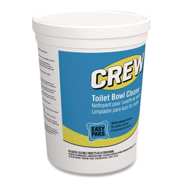 Crew Easy Paks Toilet Bowl Cleaner, Fresh Floral Scent, 0.5 oz Packet, 90 Packets/Tub