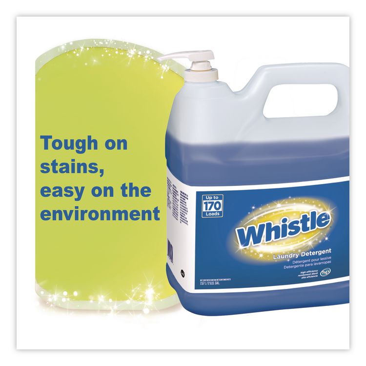 Whistle Laundry Detergent (HE), Floral Scent, 2 gal Bottle, 2/Carton