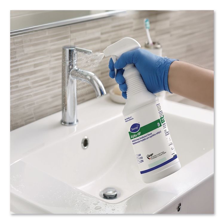 Alpha-HP Multi-Surface Disinfectant Cleaner Spray Bottle, 32 oz, White, 12/Carton