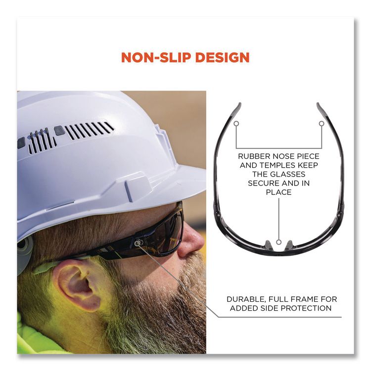 Skullerz Odin Safety Glasses, Black Full Frame, Mirrored Silver Dual Lens