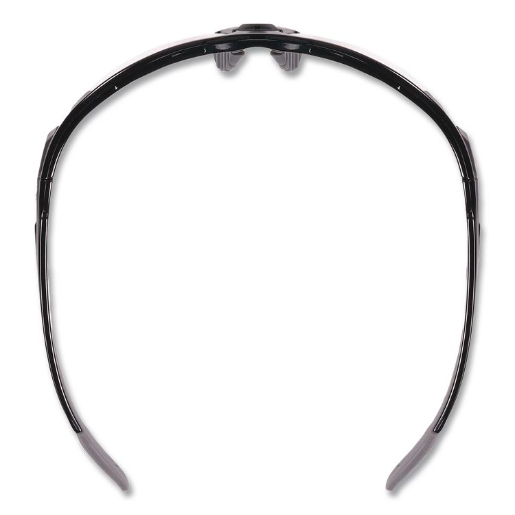 Skullerz Dagr Safety Glasses, Black Half Frame, Mirrored Silver Single Lens