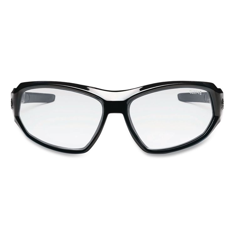Skullerz Loki Safety Glasses/Goggles, Black Full Frame, Clear Dual Lens