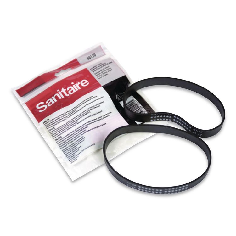 Replacement Belt for Upright Vacuum Cleaner, Flat U Style, 2/Pack