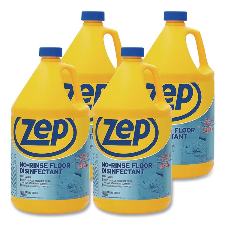No-Rinse Floor Disinfectant, 1 gal, 4/Carton