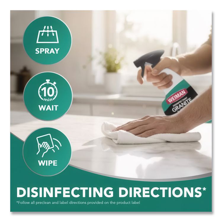 Granite Cleaner and Polish, Citrus Scent, 24 oz Spray Bottle