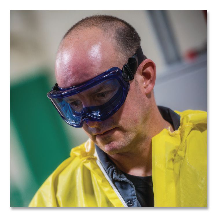 V80 Monogoggle XTR, OTG, Clear Anti-Fog Lens, Blue Frame