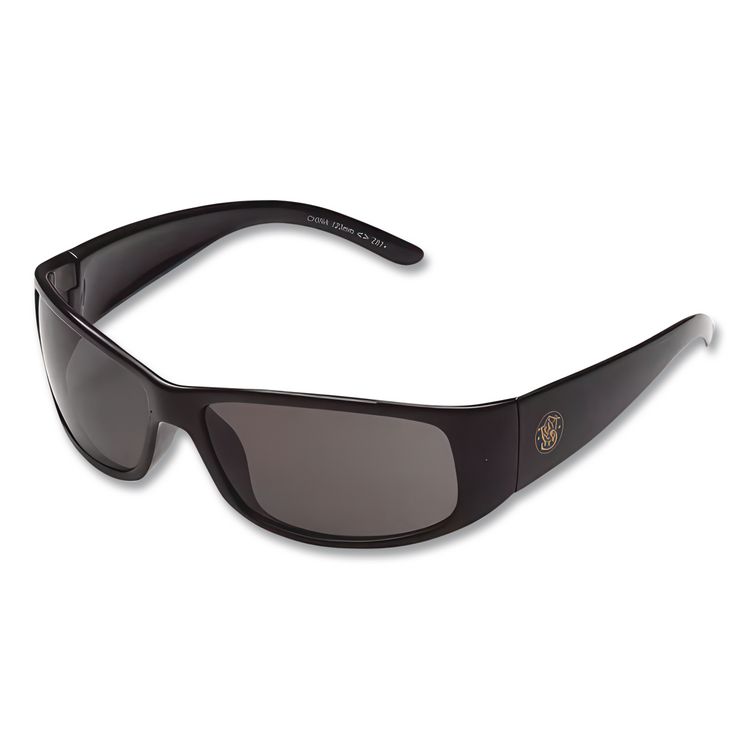 Elite Safety Eyewear, Black Full Frame, Smoke Dual Lens