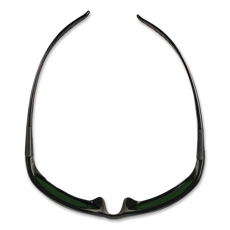 Hellraiser Safety Glasses, Black Full Frame, Green Shade 5 VLT Dual Lens