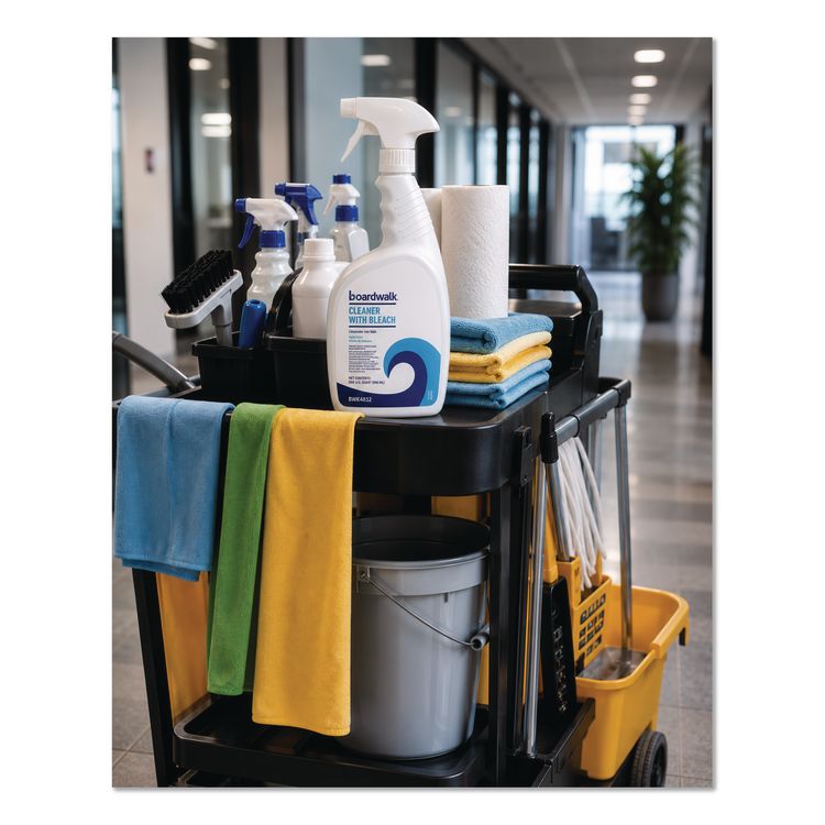Cleaner with Bleach, Apple Scent, 32 oz Bottle, 12/Carton
