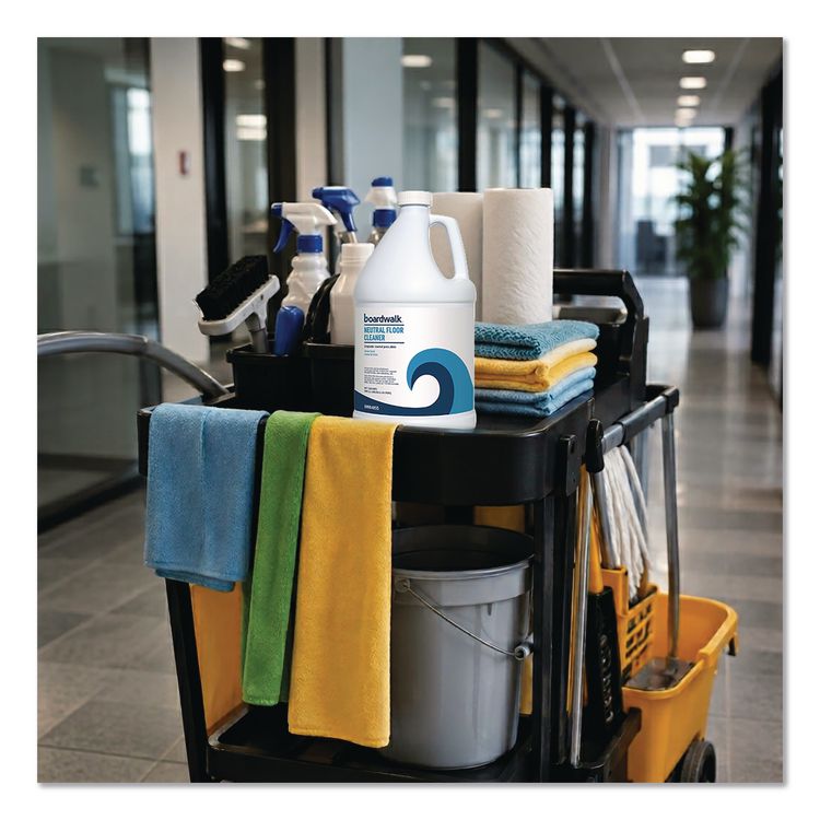 Neutral Floor Cleaner, Lemon Scent, 1 gal Bottle, 4/Carton