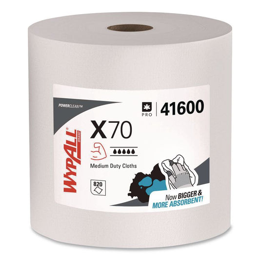 X70 Cloths, Center-Pull, 9.8 x 12.2, White, 275/Roll, 3 Rolls/Carton
