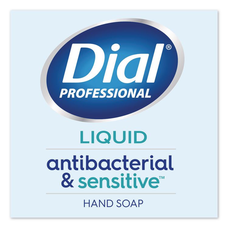 Antibacterial and Sensitive Liquid Hand Soap, Fragrance Free, 1 gal, 4/Carton