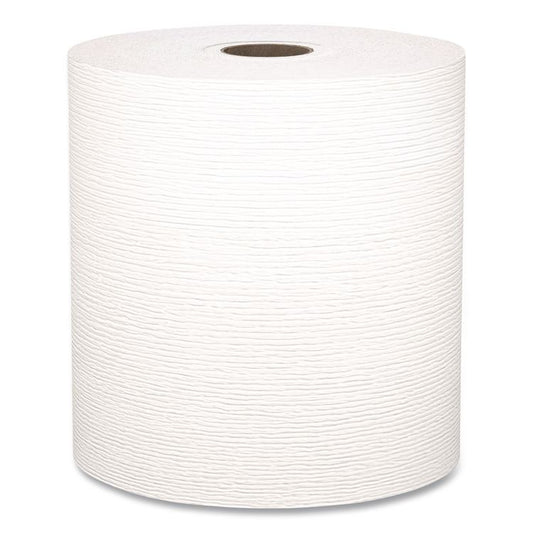 Universal Hard Roll Paper Towels with Premium Absorbency Pockets, 1-Ply, 8" x 600 ft, 1.75" Core, White, 6 Rolls/Carton