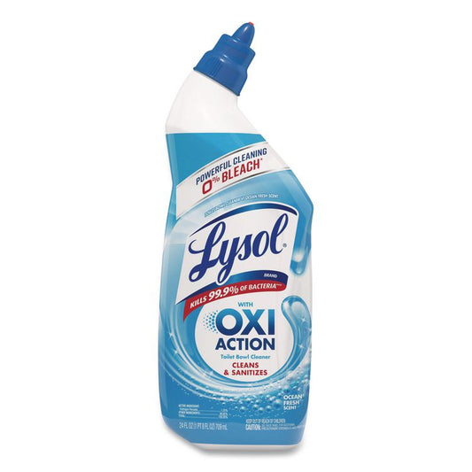 Toilet Bowl Cleaner with Oxi Action, Ocean Fresh Scent, 24 oz Angle-Neck Bottle (Each)