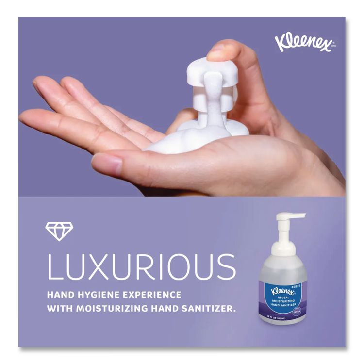 Reveal Ultra Moisturizing Foam Hand Sanitizer, 18 oz Bottle, Fragrance-Free