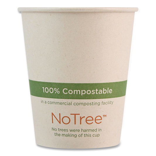 NoTree Paper Hot Cups, 6 oz, Natural, 1,000/Carton