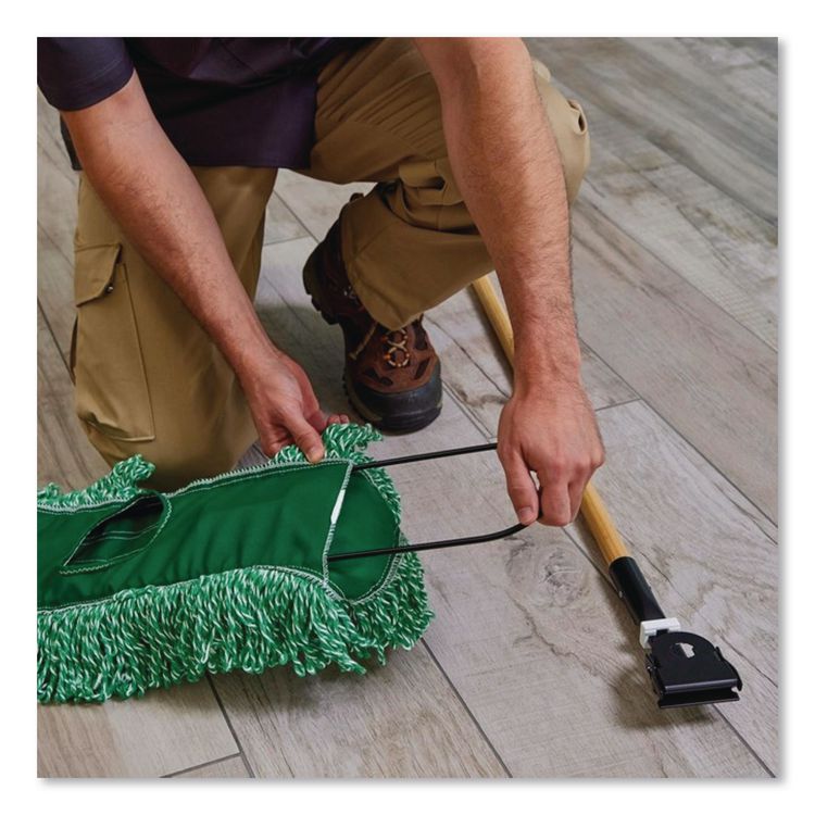 Dust Mop Heads, 36', Looped End, Microfiber