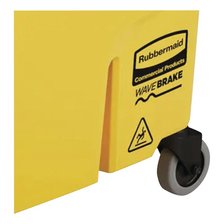 WaveBrake Institution Bucket and Wringer Combos, Down-Press, 35 qt, Yellow
