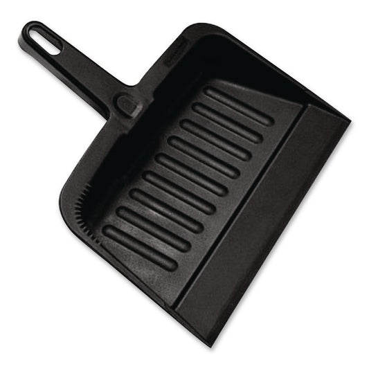 Heavy-Duty Dustpan, 8.25 x 12.25 , Polypropylene, Charcoal