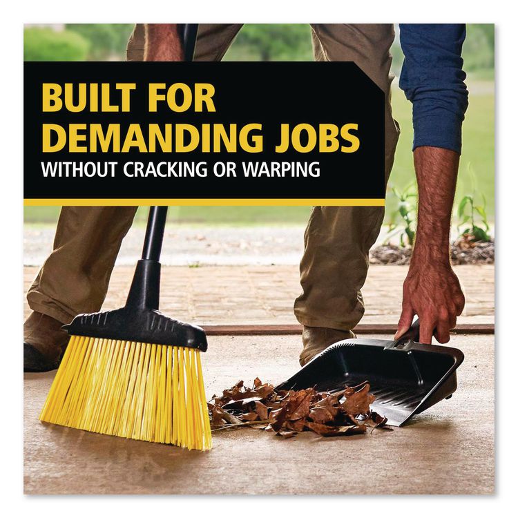 Heavy-Duty Dustpan, 8.25 x 12.25 , Polypropylene, Charcoal
