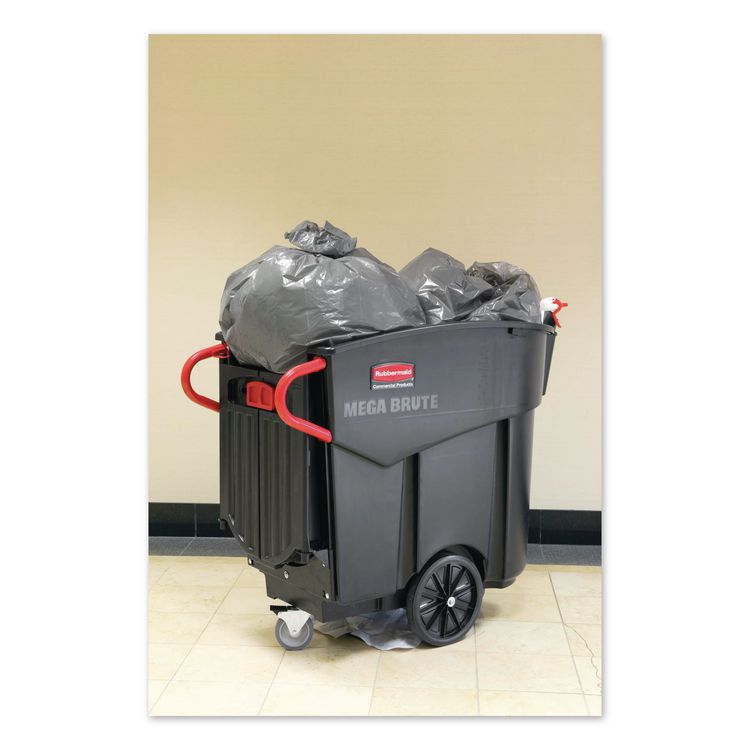 Mega BRUTE Mobile Container, 120 gal, Plastic, Black