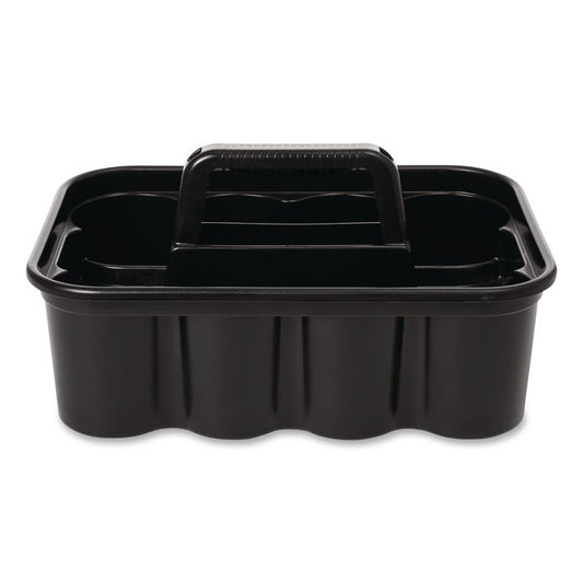 Commercial Deluxe Carry Caddy, Eight Compartments, 15 x 7.4, Black