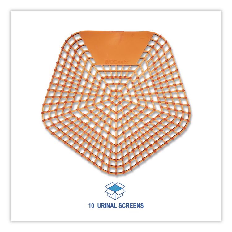 Anti-Splash Urinal Screen, Mango Mist Scent, Orange, 0.11 oz, 10/Box