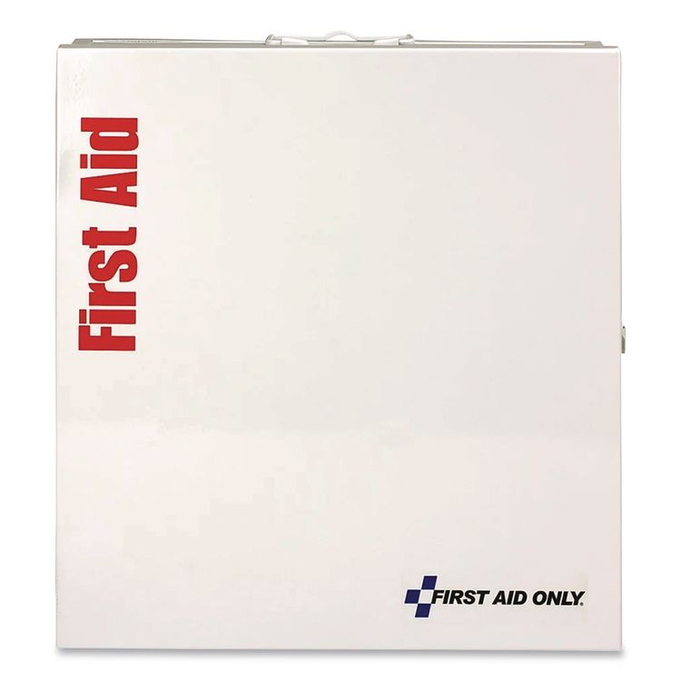 ANSI 2015 SmartCompliance Food Service First Aid Cabinet for 50 People, without Medications, 260 Pieces, Metal Case