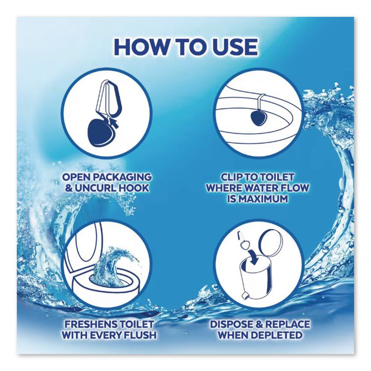 Hygienic Automatic Toilet Bowl Cleaner, Atlantic Fresh Scent, 2/Pack