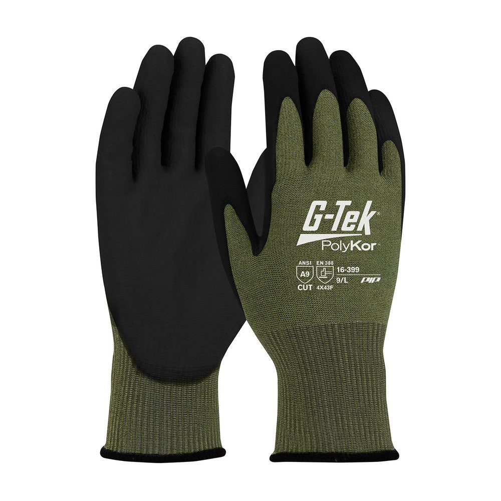 G-Tek by PIP Knit Polykor X7 Glove Nfoam Msurf Grip P/F TS M, 12 Pairs/Dozen