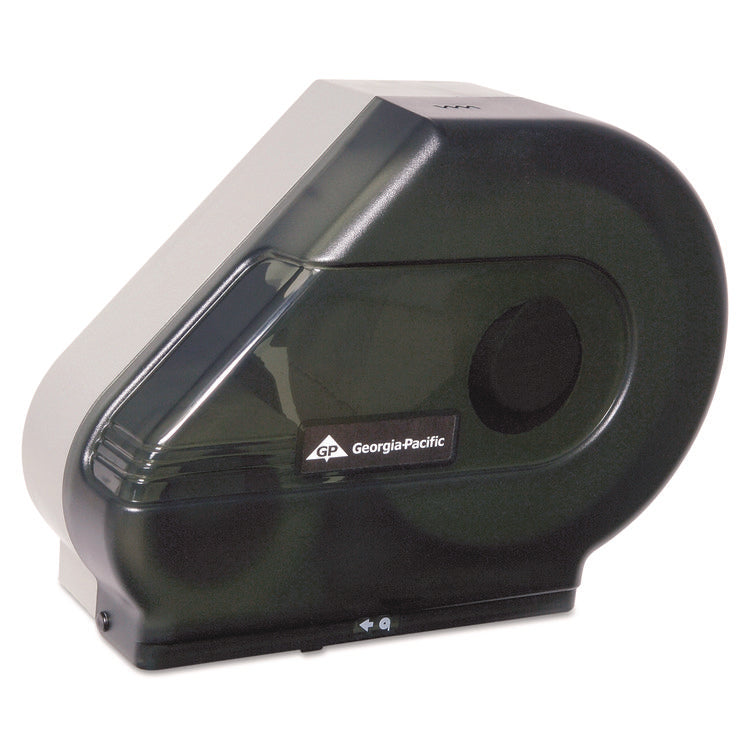 Jumbo Jr. Bathroom Tissue Dispenser with Stub Roll and Mandrel, 6.38 x 16.88 x 14.13, Translucent Smoke, 4/Carton