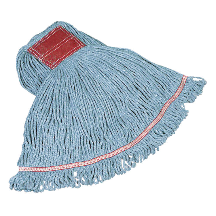Swinger Loop Wet Mop Heads, Cotton/Synthetic, Large, Blue