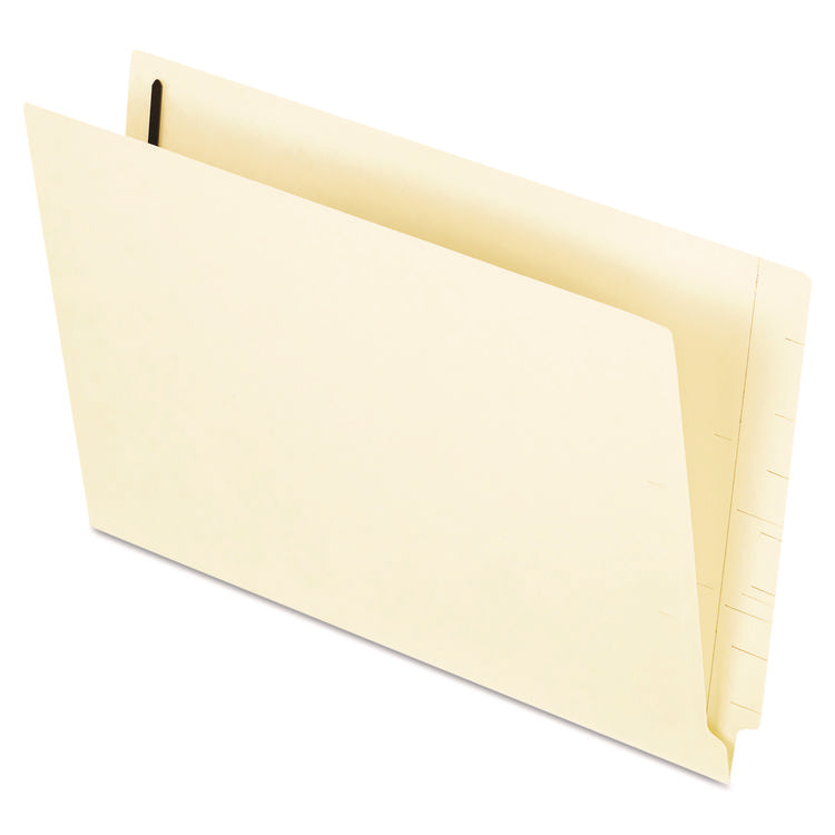 Manila End Tab Expanding Fastener Folders, 2-Ply Straight Tab, Expands 0.75", 2 Fasteners, Legal Size, Manila, 50/Box