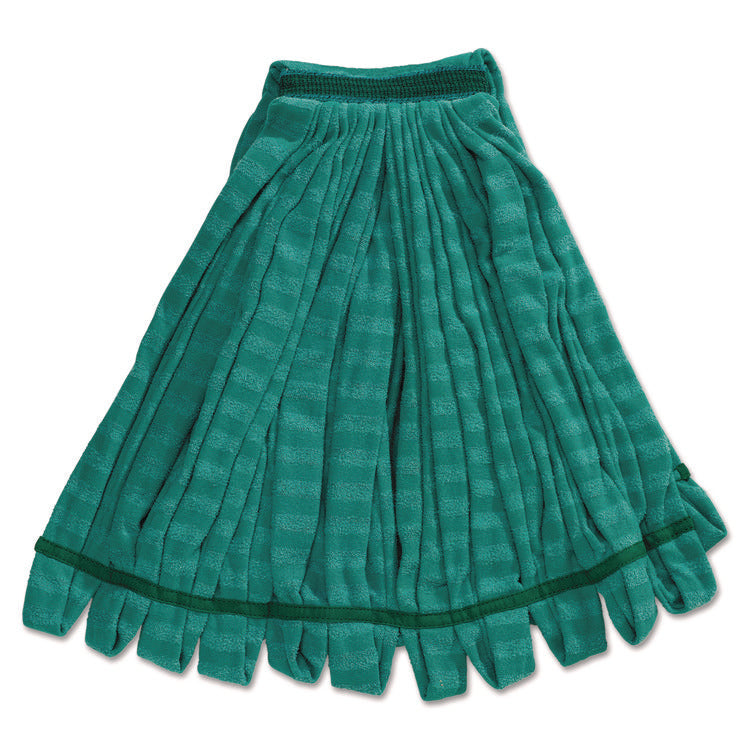 Tube Mop, Microfiber, Green, Medium, 1" Green Headband