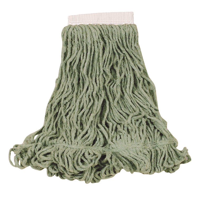 Super Stitch Blend Mop Heads, Cotton/Synthetic, Large, Green