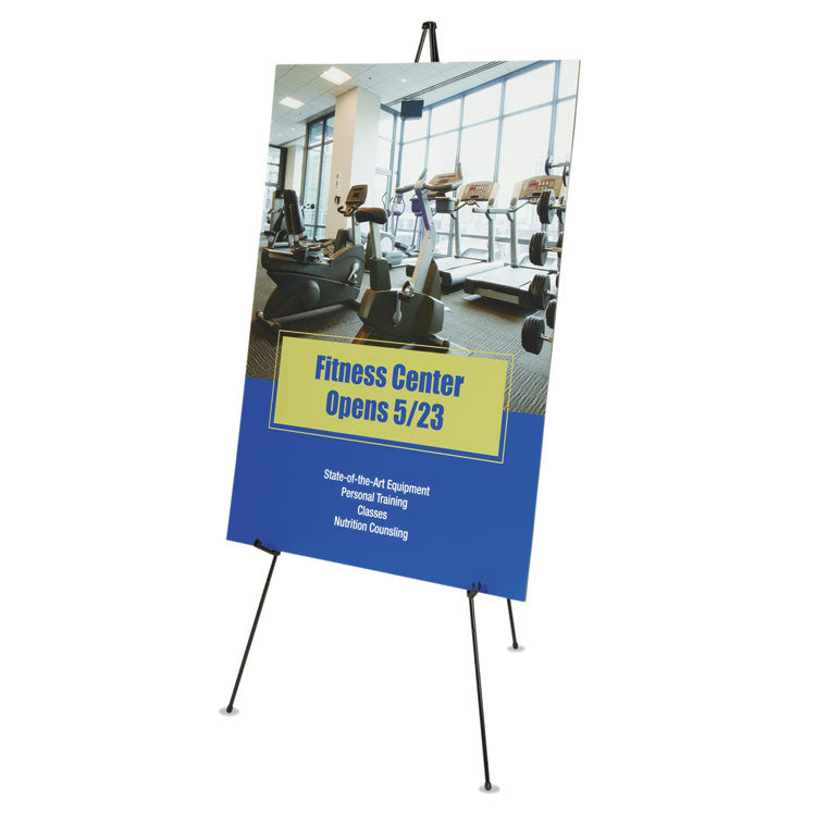 Instant Easel, 62.38" Tall, Metal, Black, Supports Up to 5 lb