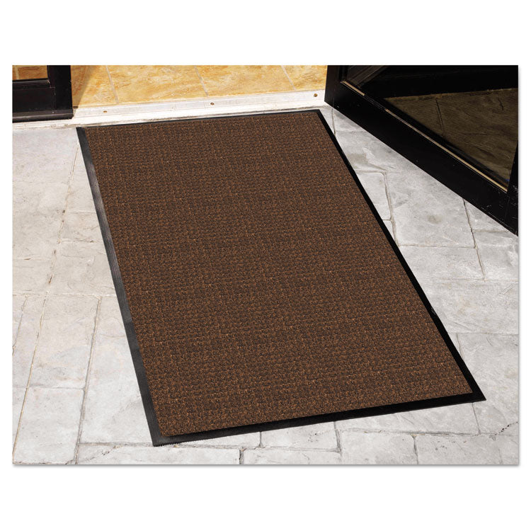 WaterGuard Indoor/Outdoor Scraper Mat, Rectangular, Brown Ridged Needle-Punch Surface, 48" x 72"