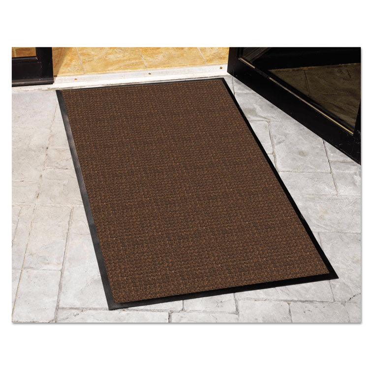 WaterGuard Indoor/Outdoor Scraper Mat, Rectangular, Brown Ridged Needle-Punch Surface, 36" x 10 ft