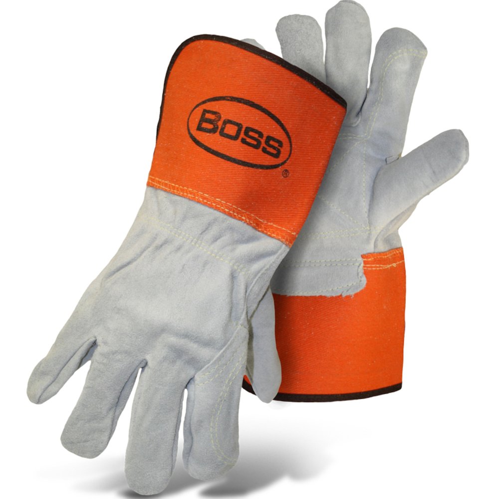 BOSS by PIP SUP Cowhide Glove Leather Back Aramid G Cuff L, 12 Pairs/Dozen