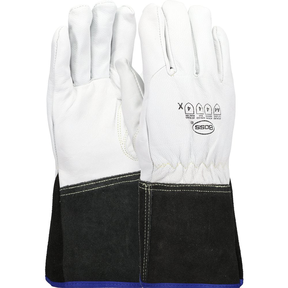 BOSS by PIP Prem Goatskin Glove Aramid Gauntlet Cuff M, 12 Pairs/Dozen