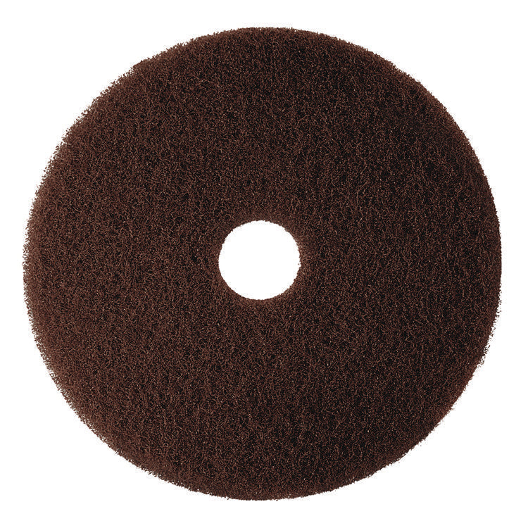 Low-Speed High Productivity Floor Pads 7100, 14" Diameter, Brown, 5/Carton